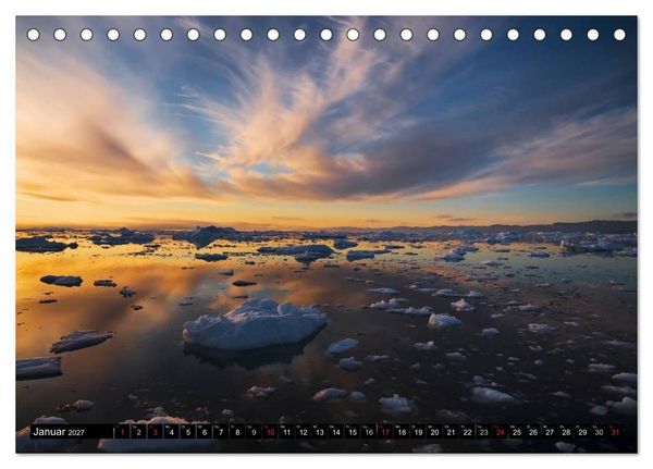 Produktbild: Ilulissat Eisfjord, Gr&ouml;nland. EIS - FORM UND LICHT (Tischkalender 2027 DIN A5 quer), CALVENDO Monatskalender