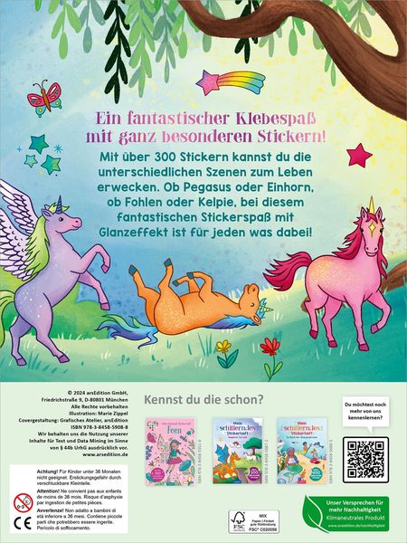 Produktbild: Mein schillerndes Stickerheft &ndash; Zauberhafte Einhornwelt