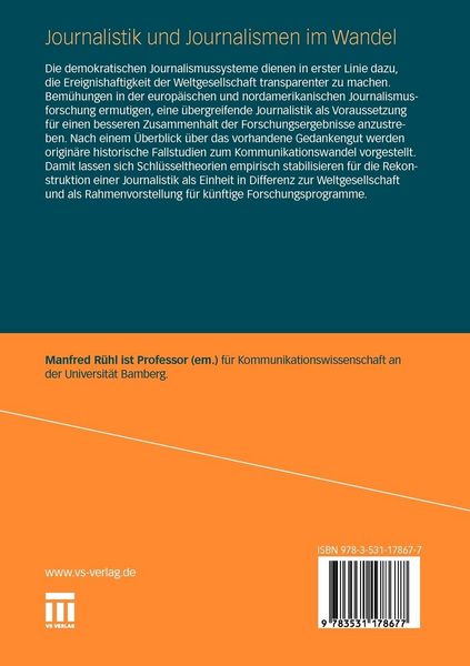 Produktbild: Journalistik und Journalismen im Wandel