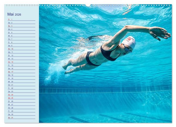 Produktbild: KI Aqua-Emotionen - Ein Jahr voller Wassersport (hochwertiger Premium Wandkalender 2026 DIN A2 quer), Kunstdruck in Hochglanz