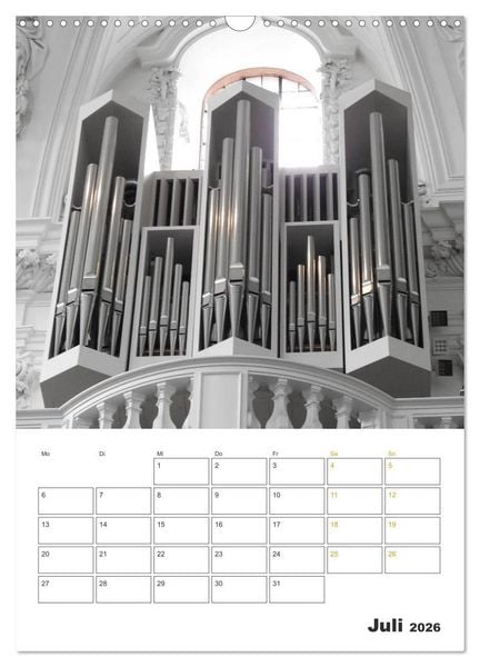Produktbild: Orgeln zum Verlieben! (Wandkalender 2026 DIN A3 hoch), CALVENDO Monatskalender