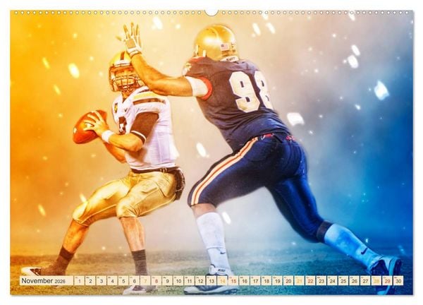 Produktbild: American Football - Fight (Wandkalender 2026 DIN A2 quer), CALVENDO Monatskalender