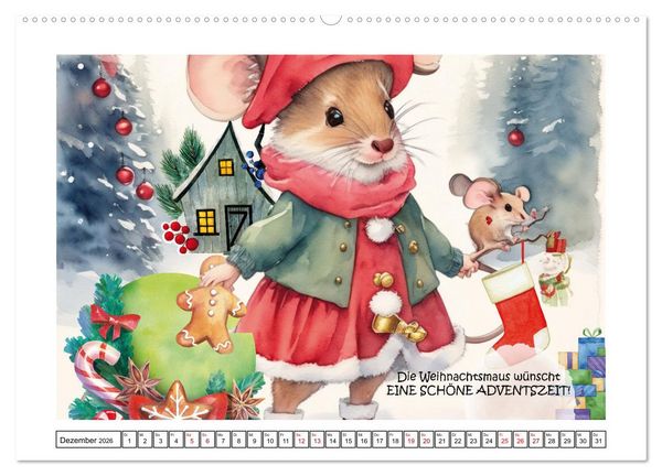 Produktbild: Mausgewitzt - Wo lebt die Maus? (hochwertiger Premium Wandkalender 2026 DIN A2 quer), Kunstdruck in Hochglanz