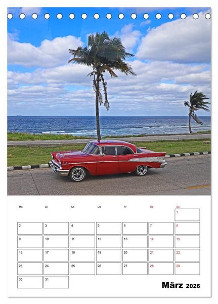 Produktbild: KARIBIK Oldtimer auf Kuba (Tischkalender 2026 DIN A5 hoch), CALVENDO Monatskalender