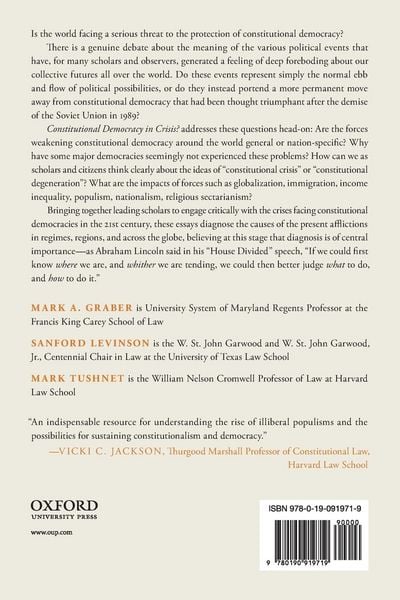 Produktbild: Constitutional Democracy in Crisis?