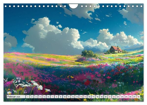 Produktbild: Begegnungen im Anime Zauberland (Wandkalender 2026 DIN A4 quer), CALVENDO Monatskalender