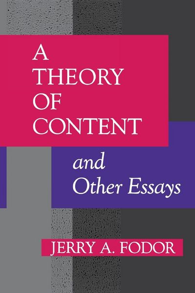 Produktbild: A Theory of Content and Other Essays