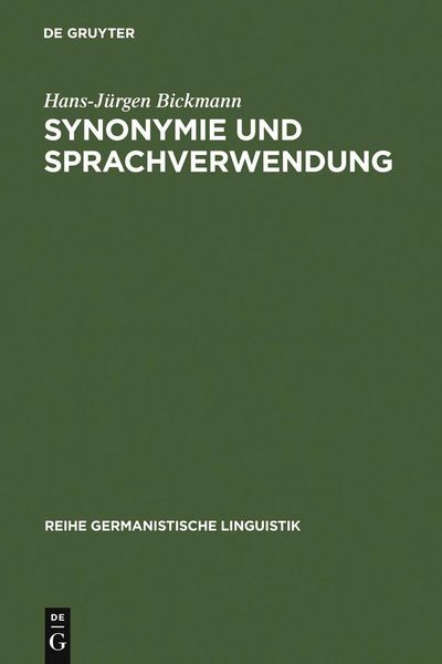 Produktbild: Synonymie und Sprachverwendung
