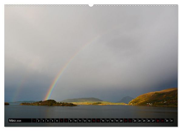 Produktbild: Bergen - Kirkenes - Bergen mit dem Postschiff (hochwertiger Premium Wandkalender 2026 DIN A2 quer), Kunstdruck in Hochglanz