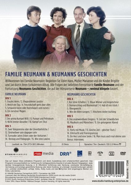Produktbild: Familie Neumann & Neumanns Geschichten - Die komplette Serie (DDR TV-Archiv) [6 DVDs]