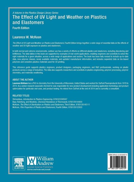 Produktbild: Mckeen, L: Effect of UV Light and Weather on Plastics and El