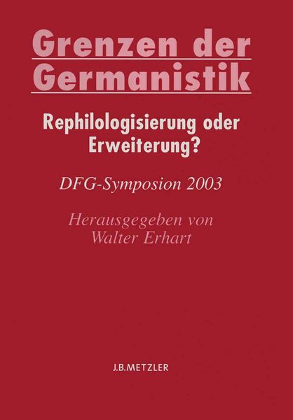 Produktbild: Grenzen der Germanistik