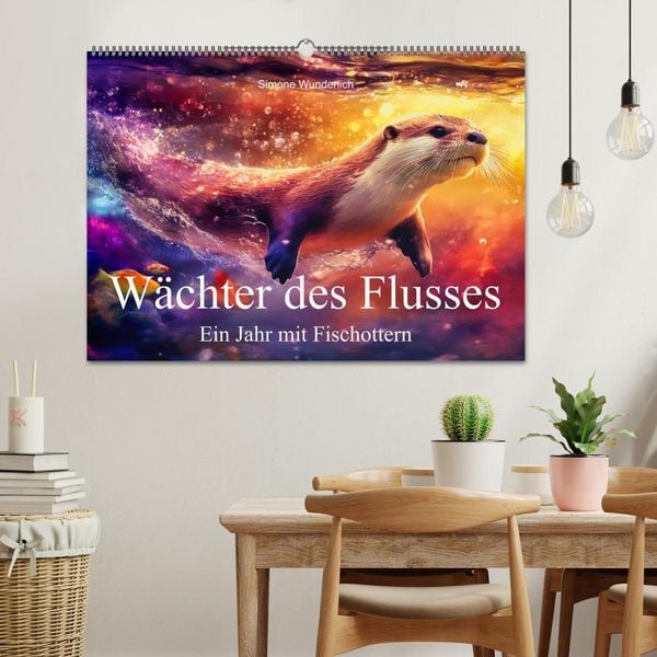 Produktbild: W&auml;chter des Flusses - Ein Jahr mit Fischottern (Wandkalender 2026 DIN A2 quer), CALVENDO Monatskalender