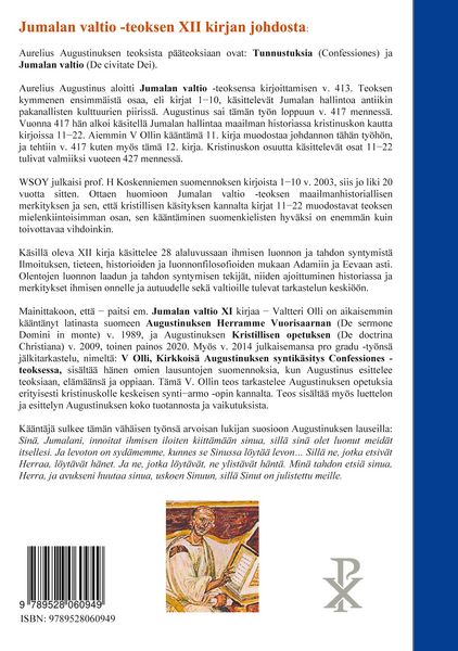 Produktbild: Augustinus: Jumalan Valtio XII kirja De Civitate Dei XII 1-28