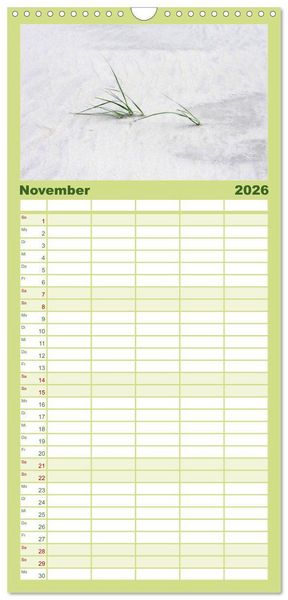 Produktbild: Familienplaner 2026 - T&ouml;werland Juist mit 5 Spalten (Wandkalender, 21 x 45 cm) CALVENDO
