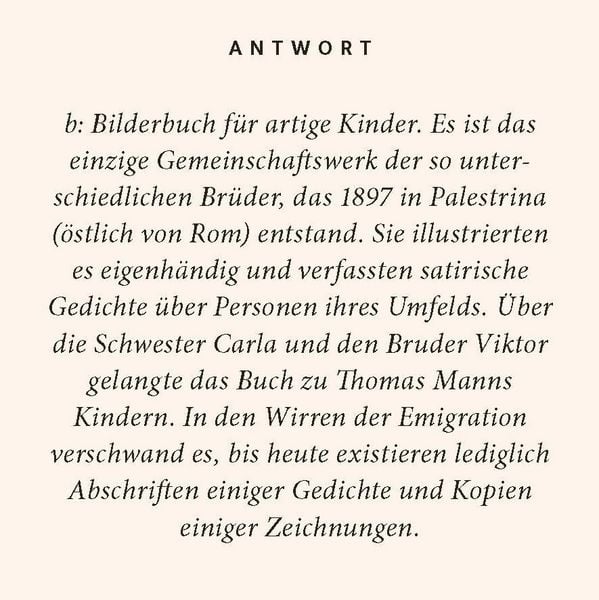Produktbild: Thomas Mann-Quiz