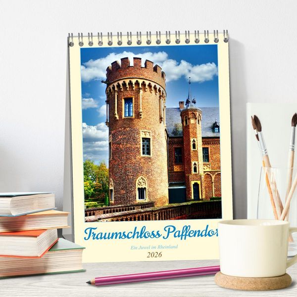 Produktbild: Traumschloss Paffendorf - Ein Juwel im Rheinland (Tischkalender 2026 DIN A5 hoch), CALVENDO Monatskalender