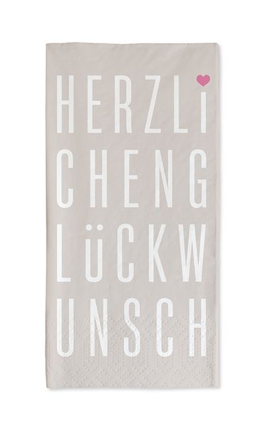 Produktbild: Servietten hochformatig Herzlichen Gl&uuml;ckwunsch