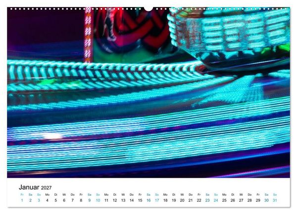 Produktbild: Lichter des Jahrmarkts in Langzeitbelichtung (hochwertiger Premium Wandkalender 2027 DIN A2 quer), Kunstdruck in Hochglanz