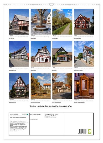 Produktbild: Trebur und die Deutsche Fachwerkstra&szlig;e (Wandkalender 2027 DIN A2 hoch), CALVENDO Monatskalender