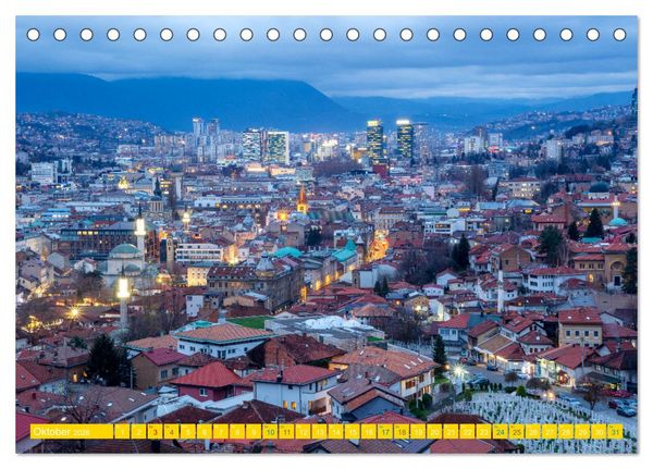 Produktbild: Sarajevo - Vielf&auml;ltige Hauptstadt von Bosnien und Herzegowina (Tischkalender 2026 DIN A5 quer), CALVENDO Monatskalender