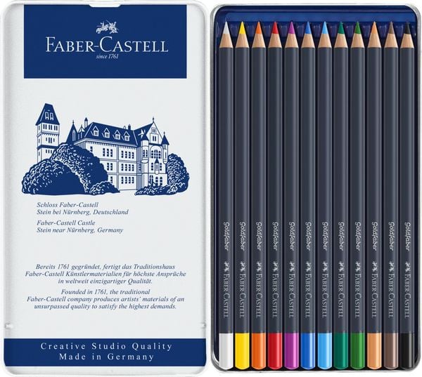 Faber-Castell Farbstifte Goldfaber, 12er Set Metalletui