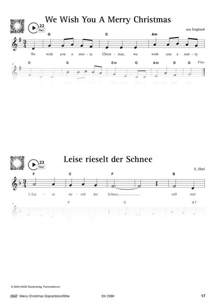 Produktbild: Merry Christmas f&uuml;r Blockfl&ouml;te