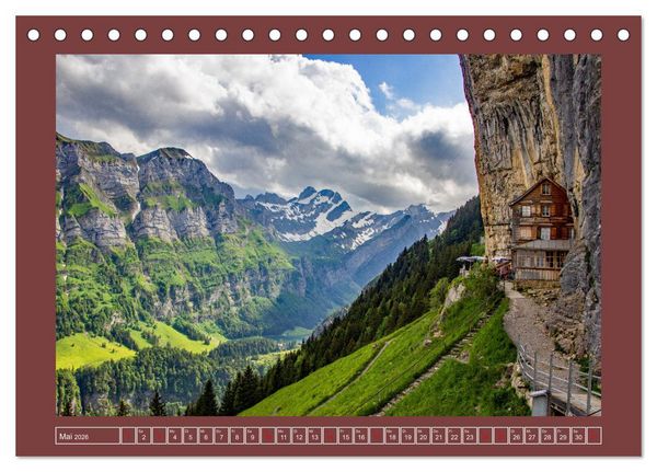 Produktbild: Gr&uuml;ezi in den Schweizer Bergen (Tischkalender 2026 DIN A5 quer), CALVENDO Monatskalender