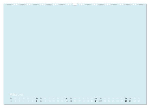 Produktbild: Bastelkalender - hell Blau (Wandkalender 2026 DIN A2 quer), CALVENDO Monatskalender