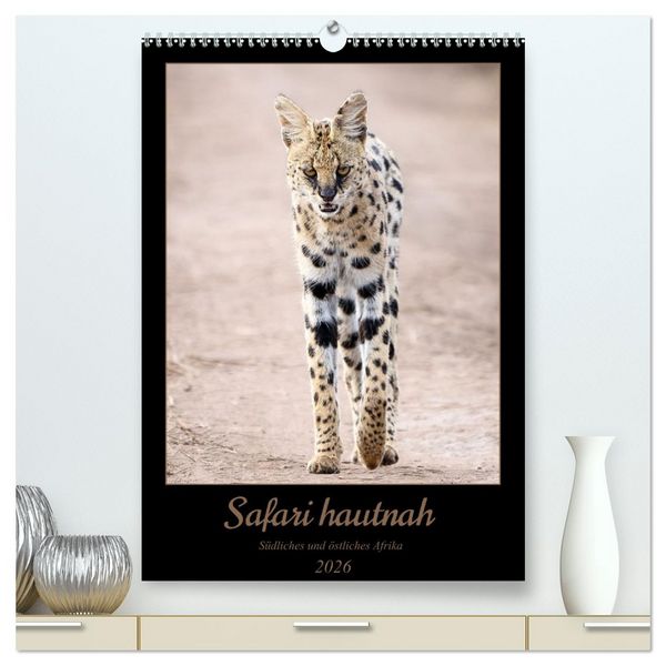 Produktbild: Safari hautnah - S&uuml;dliches und &ouml;stliches Afrika (hochwertiger Premium Wandkalender 2026 DIN A2 hoch), Kunstdruck in Hochglanz