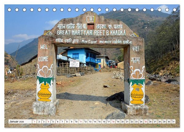 Produktbild: Traumtrekking in NEPAL (Tischkalender 2026 DIN A5 quer), CALVENDO Monatskalender