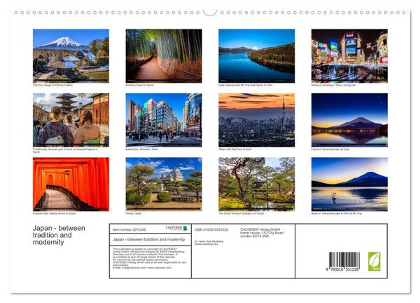 Produktbild: Japan - between tradition and modernity (High Quality Premium Wall Calendar 2026 DIN A2 landscape),CALVENDO 12 Month Wall Calendar