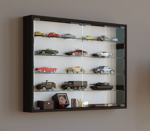 Produktbild: H&auml;ngevitrine Wandvitrine Sammel Deko Mandosa L