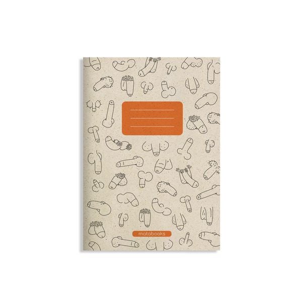 Produktbild: Notizheft A5 blanko aus Graspapier &ndash; Maya &ndash; Farbe: Carrot &ndash; matabooks