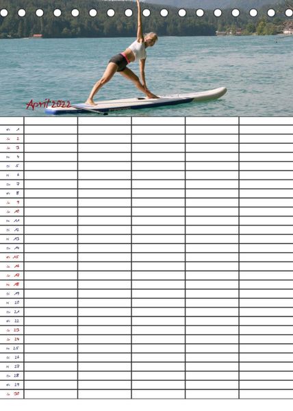 Produktbild: Faszination Yoga - SUP (Familienplaner 5 spaltig) (Tischkalender 2022 DIN A5 hoch)