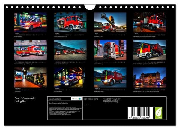 Produktbild: Berufsfeuerwehr Salzgitter (Wandkalender 2026 DIN A4 quer), CALVENDO Monatskalender