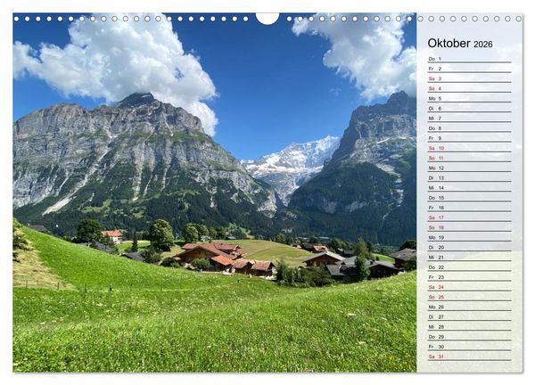 Produktbild: Alpenauszeit - Schweizer Bergsommermomente f&uuml;r die Seele (Wandkalender 2026 DIN A3 quer), CALVENDO Monatskalender