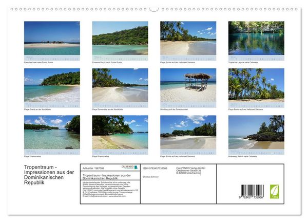 Produktbild: Tropentraum - Impressionen aus der Dominikanischen Republik (hochwertiger Premium Wandkalender 2026 DIN A2 quer), Kunstdruck in Hochglanz