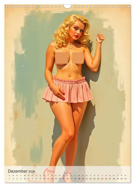 Produktbild: Pin-up Girls - Frech, Freiz&uuml;gig und Verf&uuml;hrerisch (Wandkalender 2026 DIN A3 hoch), CALVENDO Monatskalender