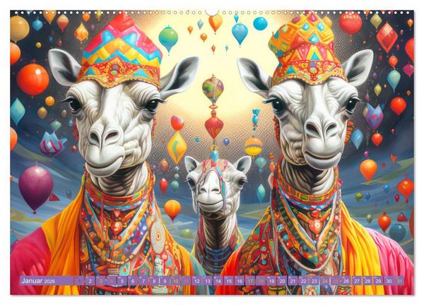 Produktbild: Zirkusfantasien - Bezaubernd fremdartig (hochwertiger Premium Wandkalender 2026 DIN A2 quer), Kunstdruck in Hochglanz