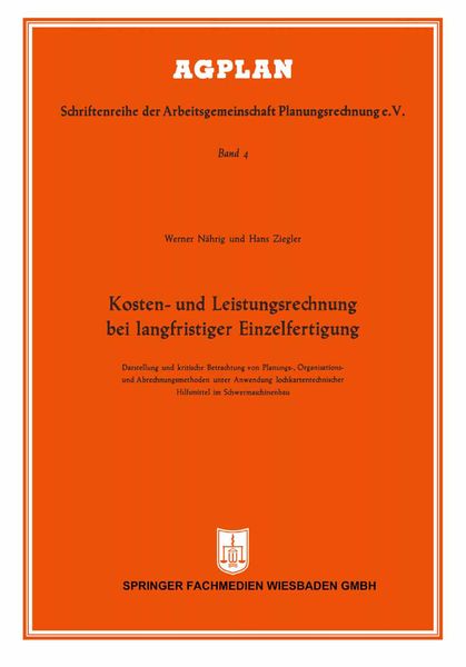 Produktbild: Kosten- und Leistungsrechnung bei langfristiger Einzelfertigung