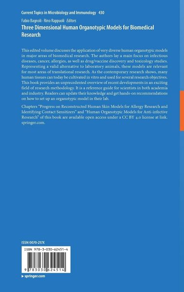 Produktbild: Three Dimensional Human Organotypic Models for Biomedical Research