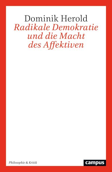 Produktbild: Radikale Demokratie und die Macht des Affektiven