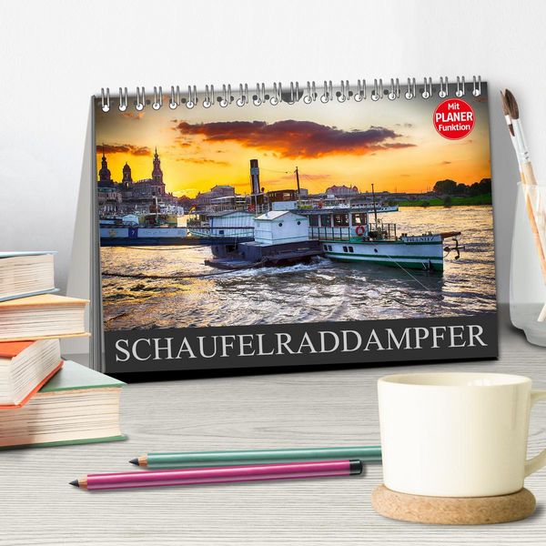 Produktbild: Schaufelraddampfer (Tischkalender 2026 DIN A5 quer), CALVENDO Monatskalender
