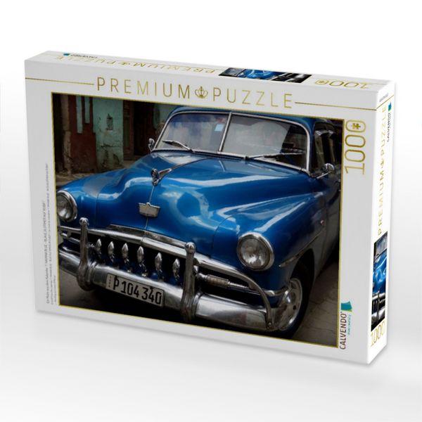 Produktbild: CALVENDO Puzzle Ein Motiv aus dem Kalender " HAVANA BLUE - BLAUE OLDTIMER AUF KUBA" | 1000 Teile Lege-Gr&ouml;&szlig;e 64x48cm Foto-Puzzle f&uuml;r gl&uuml;ckliche Stunden