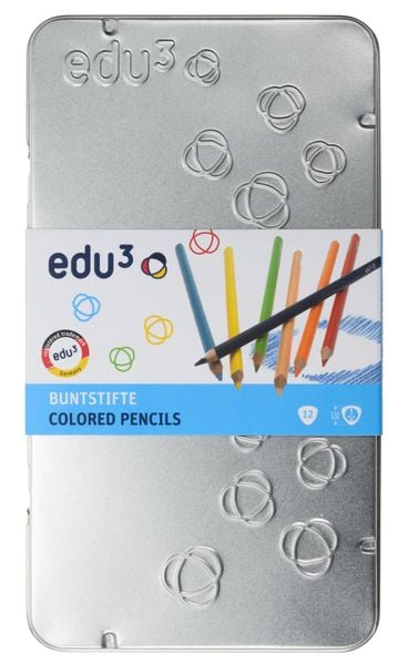 Produktbild: edu&sup3; Buntstifte dreikant, 12er Set