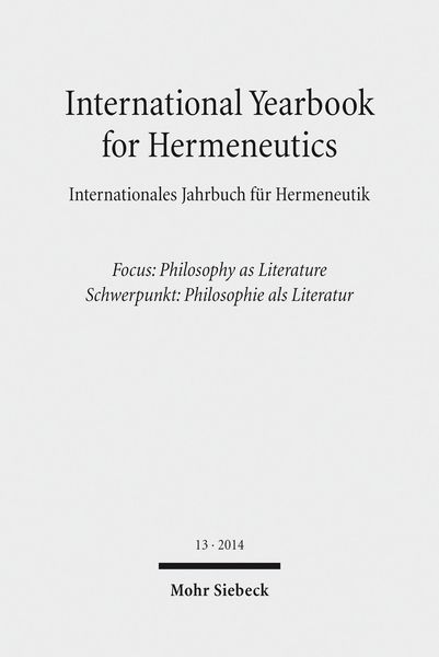 Produktbild: International Yearbook for Hermeneutics / Internationales Jahrbuch f&uuml;r Hermeneutik