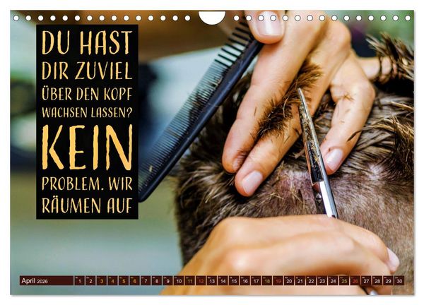 Produktbild: Coiffeur - Wellness f&uuml;r die Haare - mit Spr&uuml;chen (Wandkalender 2026 DIN A4 quer), CALVENDO Monatskalender