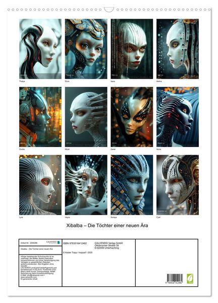 Produktbild: Xibalba &ndash; Die T&ouml;chter einer neuen &Auml;ra (Wandkalender 2026 DIN A2 hoch), CALVENDO Monatskalender