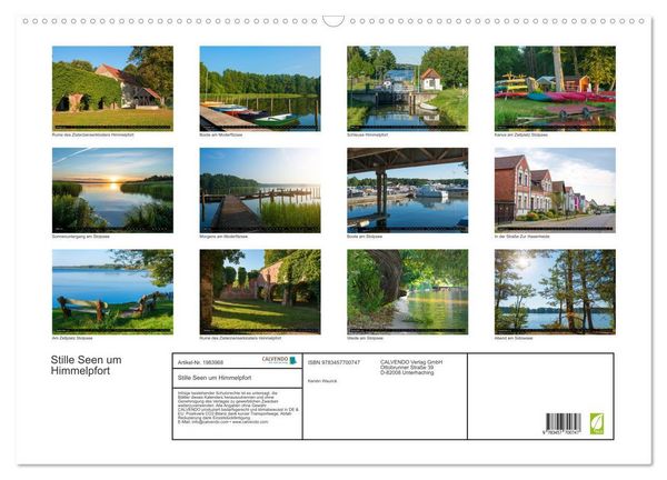 Produktbild: Stille Seen um Himmelpfort (Wandkalender 2026 DIN A2 quer), CALVENDO Monatskalender